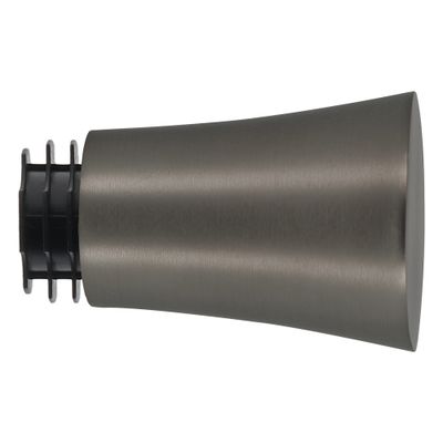 Embout déco pommeau en métal diam 28 mm Finition Gun foncé