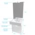 Meuble ensemble salle de bains PMR 70 x 89 x 50 cm MDF blanc