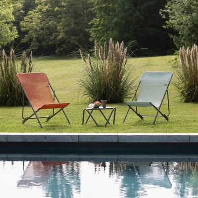 Transat de jardin pliant multi-positions orange/clémentine MAXI TRANSAT - LAFUMA