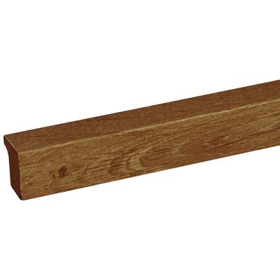 Profil de finition MDF Decowall Blend noyer sur fond noir - 12 x 20 x 2600 mm - AJ TIMBER