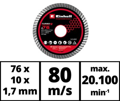 Disque diamant 76 mm - EINHELL