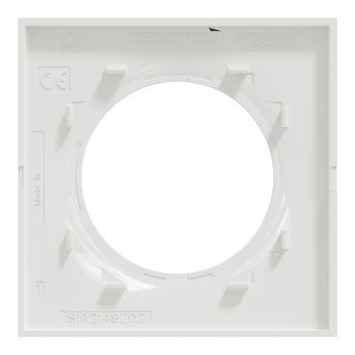 Plaque de finition 1 poste blanc - Odace 2011 Styl SCHNEIDER ELECTRIC