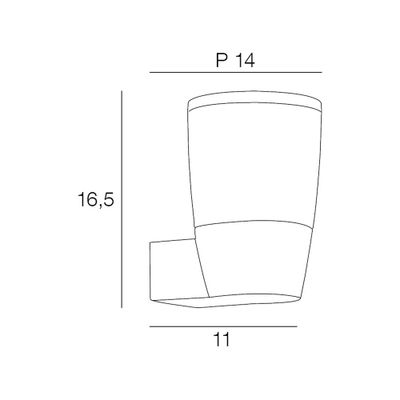 Applique extérieur E27 Riviera anthracite IP44 60W - COREP