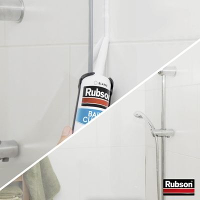 Mastic Silicone Bain & Cuisine Pure anti moisissures blanc 280 ml RUBSON