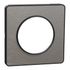 Plaque de finition 1 poste aluminium brossé/ anthracite - Odace 2011 Touch SCHNEIDER ELECTRIC
