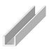 Profilé U 10 x 18 x 1 mm intérieur 16 mm PVC blanc 2 m ALFER