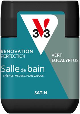 Peinture de rénovation pour salle de bain vert eucalyptus 75 ml - V33