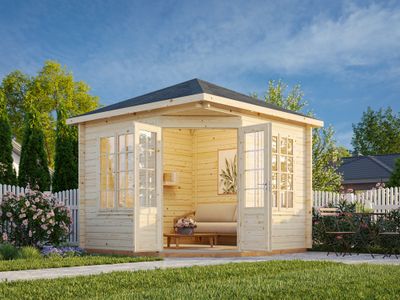 Abri de jardin bois Bois Naturel  Melanie 6,9m2 Livraison à domicile incluse