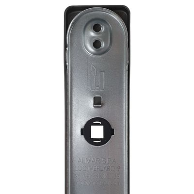 Poignées de porte double entraxe Celio noir mat à cylindre ALPERTEC