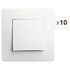 Interrupteur va-et-vient blanc par 10 Caly - DEBFLEX
