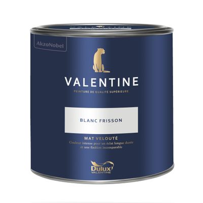Peinture Valentine Mat Velouté Blanc Frisson 2 L - DULUX VALENTINE