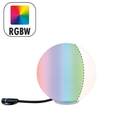Boule lumineuse extérieur LED Ø20cm compatible Zigbee Plug & Shine IP65 180 lumens RGBW - PAULMANN