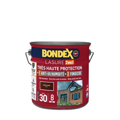 Lasure très haute protection 8 ans chêne foncé 2,5 L - BONDEX