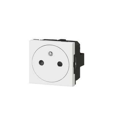 Prises 2 pôles + terre Mosaic affleurante Blanc par 10 - LEGRAND