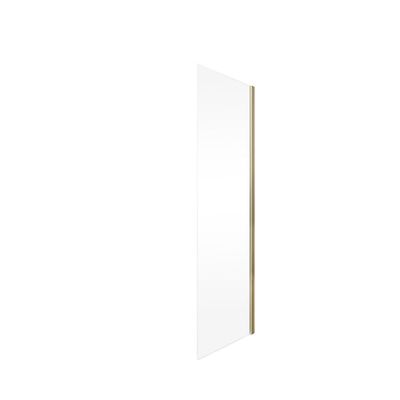 Paroi de douche latérale fixe pour porte pivotante 90x200 cm profilé or verre transparent 5 mm NewStyle - SCHULTE