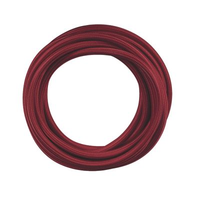 Câble électrique textile 2 x 0,75 mm² pour luminaire 4 m rouge - TIBELEC