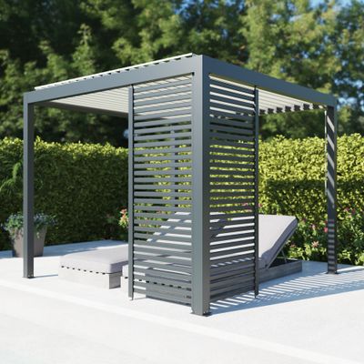 Parois ajourée pour pergola SOFIA gris 0,96 m - ORIAL