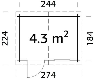 ABRI BOIS DANI 3,1M2Livraison à domicile incluse