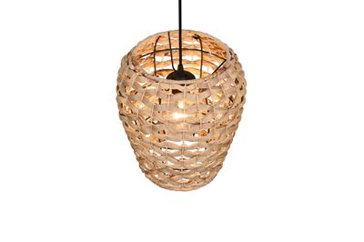 Suspension E27 Jean fibre naturelle 10W - CASALUM