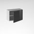 Façade de cuisine hotte Cristal anthacite 42 x 60 cm pour meuble
