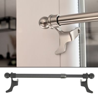 Tringle de vitrage extensible en métal de 40 à 65 cm diam 9 mm Finition Météorite - MOBOIS