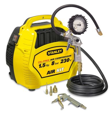 Compresseur à air portatif 1,5 HP coaxial AIR KIT - STANLEY