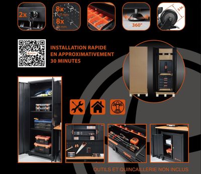 Ensemble de rangement d'atelier complet 6 modules - TACTIX