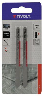 Lames de scie sauteuse droite pour tôle et métal hauteur de coupe de 10 mm par 2 TIVOLY