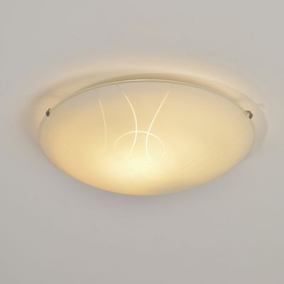 Plafonnier blanc /verre E27 NELLA COREP