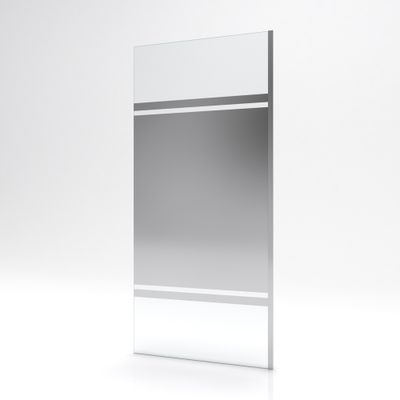 Paroi de douche à l'italienne 90x200 cm profilé chrome verre miroir 8 mm Parma - AURLANE