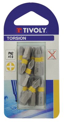 Embouts de vissage PH2 torsion par 10 TIVOLY