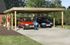 Carport double -  609 - 596 x 120 cm - toit en acier Livraison gratuite domicile WEKA