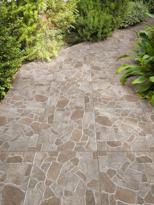 Carrelage de sol extérieur effet pierre beige RIVER ép 7 mm 31 x 31 cm paquet de 1,93 m² CERAM INDUSTRIE