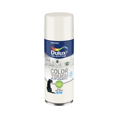 Bombe de peinture Color Touch blanc RAL 9010 mat 400 mL - DULUX VALENTINE