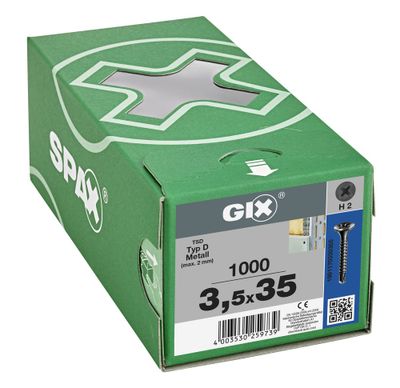 Vis plaque de plâtre 3.5 x 35 mm par 1000 SPAX