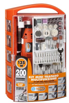 Coffret mini outil multifonctions avec 200 accessoires