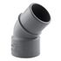 Coude PVC évacuation 45° mâle/femelle Ø40 - FITT