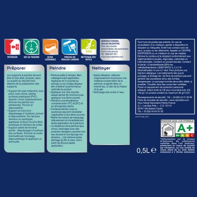 Peinture pour meubles de cuisine simple & déco Noir Satin 0,5 L DULUX VALENTINE