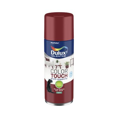 Bombe de peinture Color Touch rouge basque RAL 3004 satin 400 mL - DULUX VALENTINE