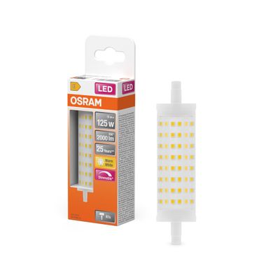 Ampoule LED R7s variable 118 mm 15 W = 2000 lumens blanc chaud OSRAM
