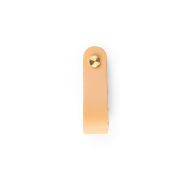 Poignée bouton cuir crème 128 mm REI