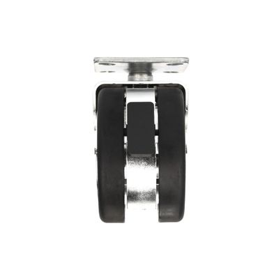 Roulette Rovo chromée pivotante avec frein à platine 50 kg diamètre 65 mm INTERGES