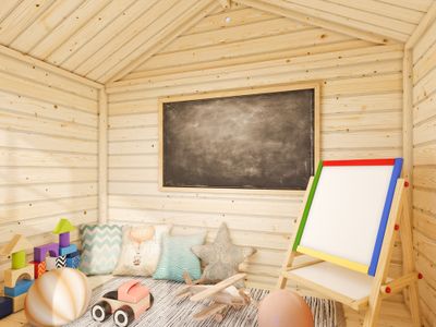 Cabane de jeux en bois naturel Felix - 1,9 m² intérieur - Livraison à domicile incluse - PALMAKO