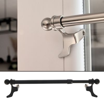 Tringle de vitrage extensible de 65 cm à 1.10 m diam 9 mm Finition noir mat - MOBOIS