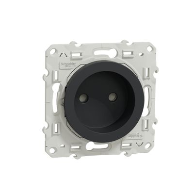 Prise électrique sans terre anthracite - Odace 2011 SCHNEIDER ELECTRIC