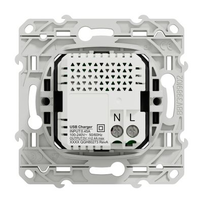 Double prise USB C et USB A anthracite - Odace 2011 SCHNEIDER ELECTRIC