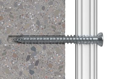Vis pour fixation de cadre de fenêtre 7,5 x 112 mm vis avec tête fraisée par 16 FISCHER