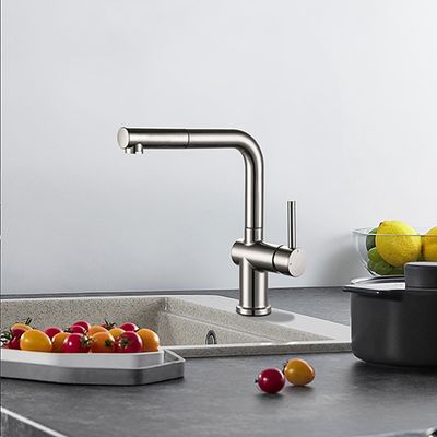 Robinet de cuisine avec douchette Inox Carre - EDOUARD ROUSSEAU