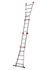 Echelle pliable multifonction télescopique 4 x 5 échelons 4,80 / 5,70 m ProfiStep Multi aluminium - HAILO