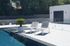 Bain de soleil aluminium blanc et textilène gris HIBISCUS - GIVEX
